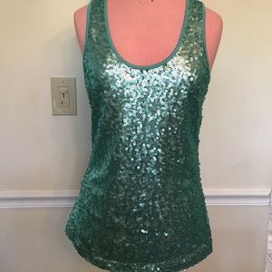 Super cute green sequins top